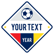 Custom Diamond Soccer Sign Sticker