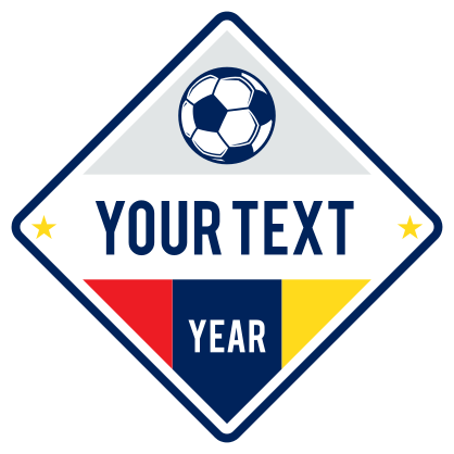 Custom Diamond Soccer Sign Sticker