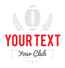 Custom Die Cut Football Sticker with Text