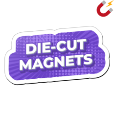 Example of a custom die-cut magnet