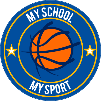 Custom Double Border Basketball Text Sticker