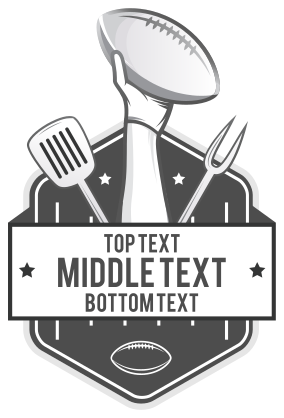 Custom Football and Barbecue Sticker