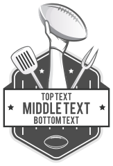 Custom Football and Barbecue Sticker