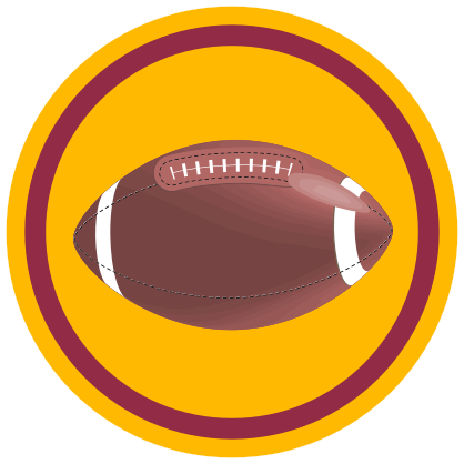 Custom Football Circle Sticker