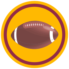 Custom Football Circle Sticker