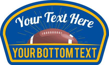 Custom Football Emblem with Burst