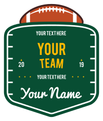 Custom Football Field Badge
