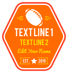 Custom Football Hex Shield Sticker