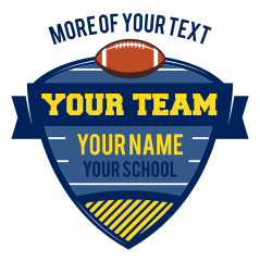 Custom Football Shield with Banner
