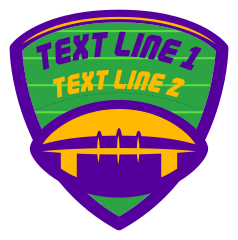 Custom Football Shield with Team Colors