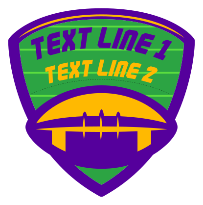Custom Football Shield with Team Colors