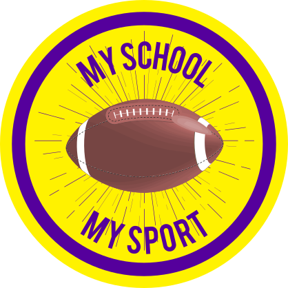 Custom Full Football Circle Sticker with Burst