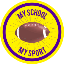 Custom Full Football Circle Sticker with Burst