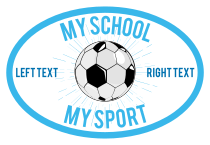 Custom Full Oval Soccer Burst Sticker