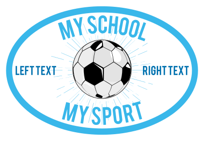 Custom Full Oval Soccer Burst Sticker