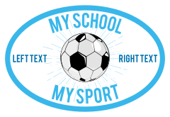 Custom Full Oval Soccer Burst Sticker