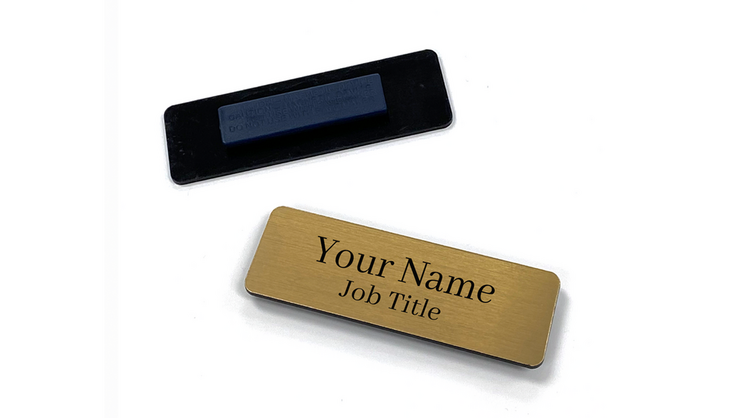Custom Gold Rectangle Name Tag