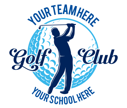 Custom Golf Club Player Swinging Circle Sticker