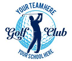 Custom Golf Club Player Swinging Circle Sticker