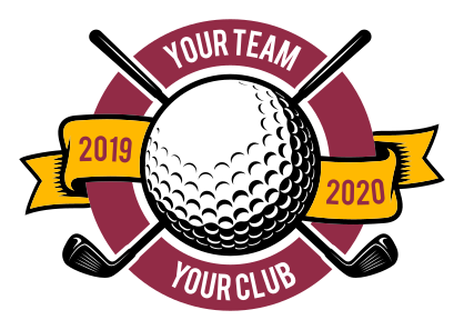 Custom Golf Clubs with Banner Circle Sticker