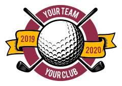 Custom Golf Clubs with Banner Circle Sticker