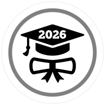 Custom Graduation Cap and Scroll Circle Sticker