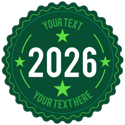 Custom Graduation Scallop Edge Year Sticker