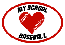 Custom Heart with Baseball Seams in an Oval