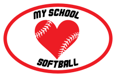 Custom Heart with Softball Seams in an Oval Magnet