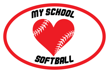 Custom Heart with Softball Seams in an Oval Magnet