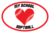 Custom Heart with Softball Seams in an Oval Magnet