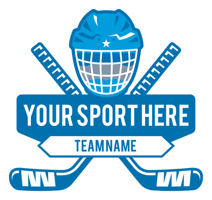 Custom Helmet and Stick Ice Hockey Sticker