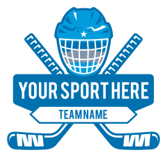 Custom Helmet and Stick Ice Hockey Sticker