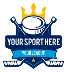 Custom Hockey Puck with Crown Sticker