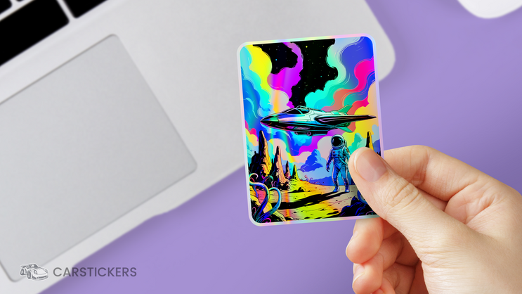 Custom Holographic Space Sticker for Laptop