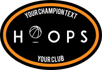 Custom Hoops Oval Sticker