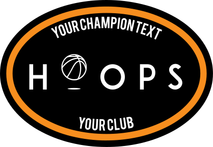 Custom Hoops Oval Sticker