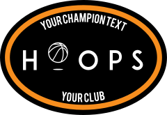 Custom Hoops Oval Sticker