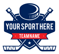 Custom Ice Hockey Sticks and Puck Sticker