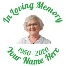 Custom In Loving Memory with Any Photo Sticker