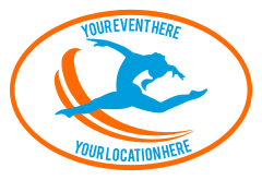 Custom Jumping Gymnastics Oval Sticker