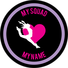 Custom Leaping Dancer with Heart Circle Sticker