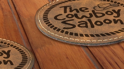 Custom Leatherette Drink Coaster