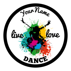 Custom Live Love Dance Circle Sticker