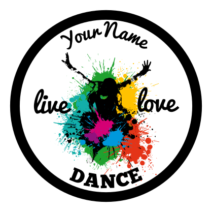 Custom Live Love Dance Circle Sticker