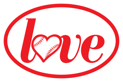 Custom Love Baseball or Softball Oval Magnet