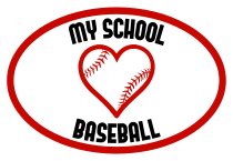 Custom Love Baseball Oval Sticker