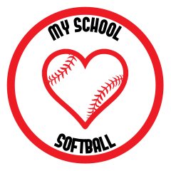 Custom Love Softball Circle Magnet