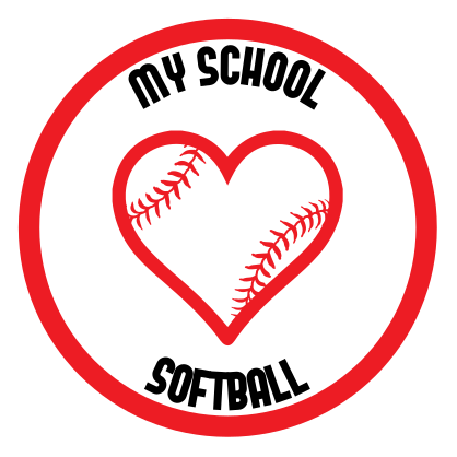 Custom Love Softball Circle Magnet