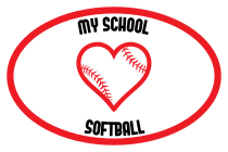 Custom Love Softball Oval Magnet
